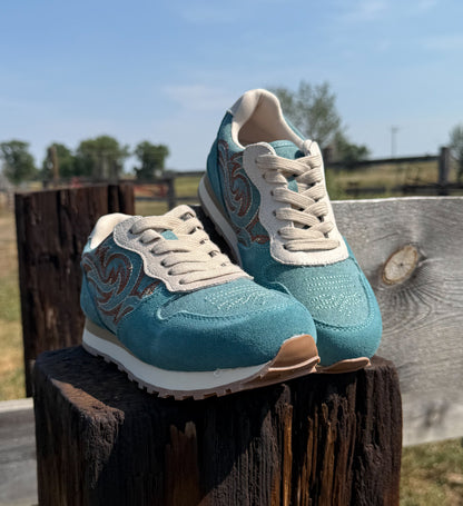 The Western Tennis Shoes *Turquoise