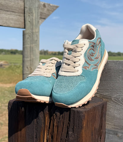 The Western Tennis Shoes *Turquoise