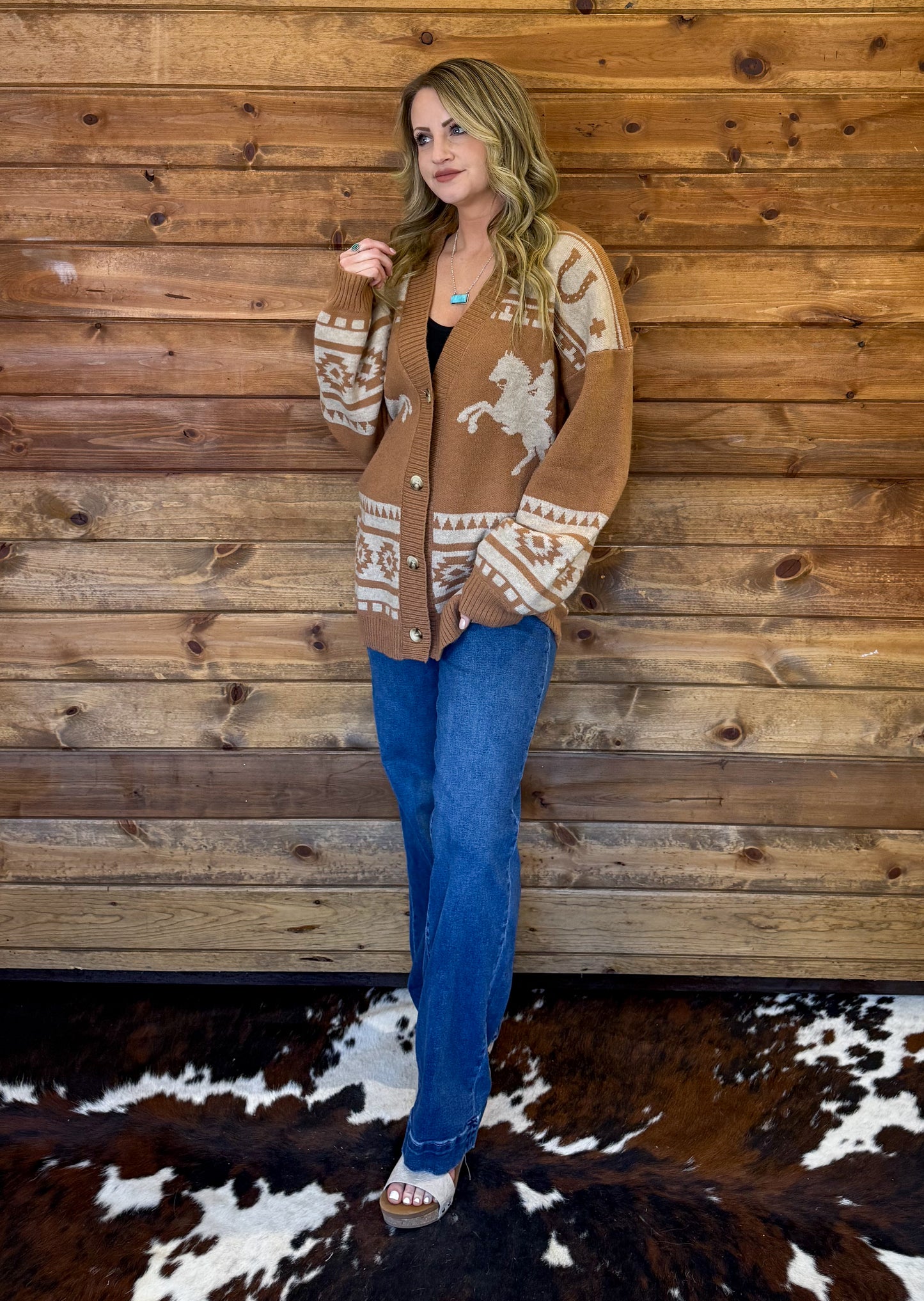 The Rancher Cardigan *Camel