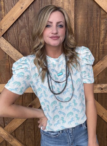 Blue Horses Top