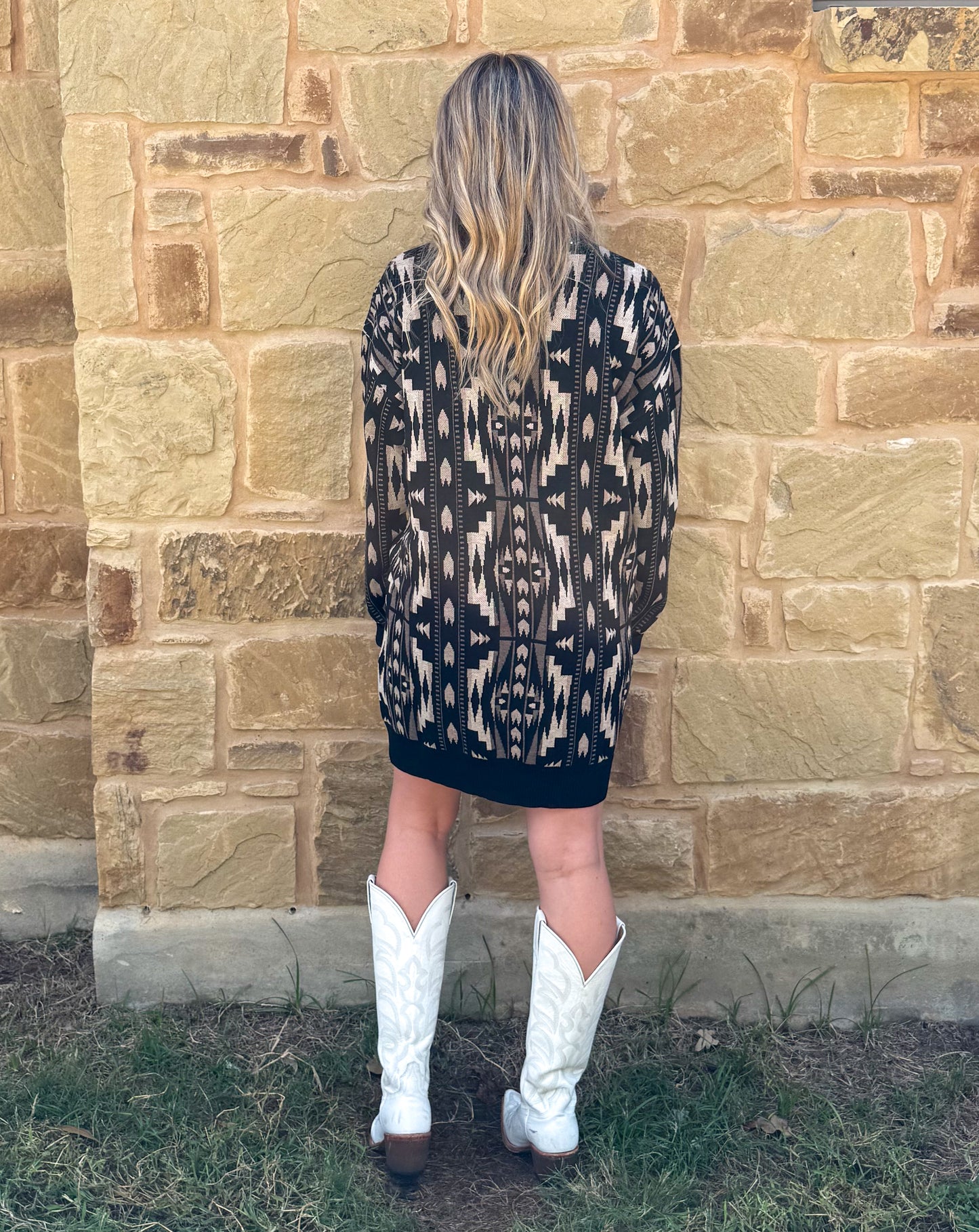 Montana Aztec Sweater Dress