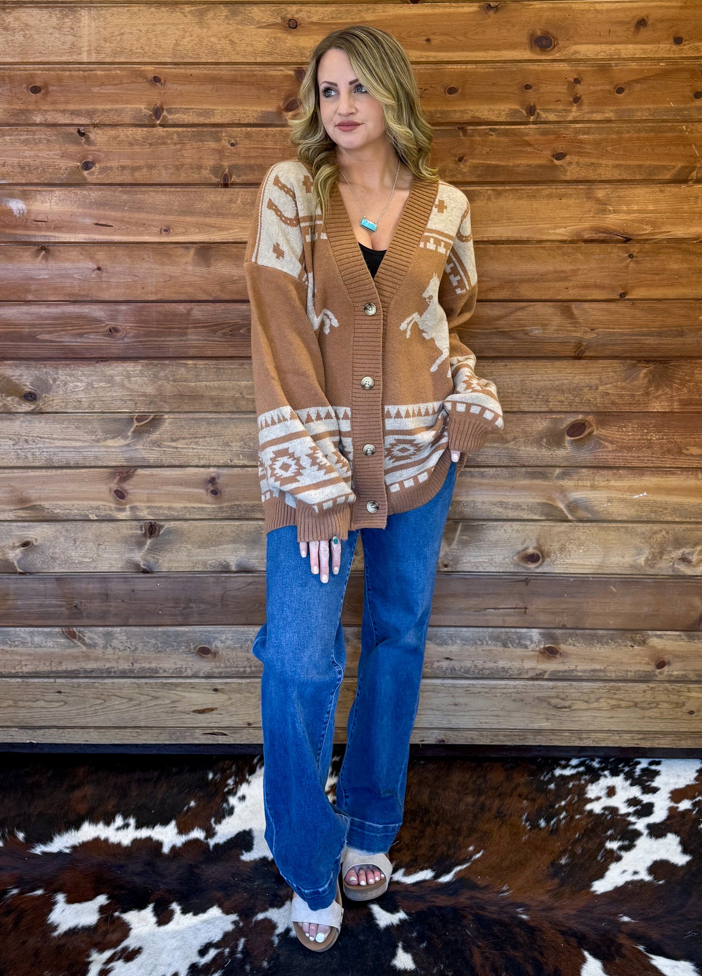 The Rancher Cardigan *Camel