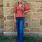 Classy Aztec Blouse *Rust