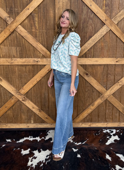 Blue Horses Top