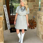 Silver Cowgirl T-Shirt Dress