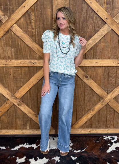 Blue Horses Top