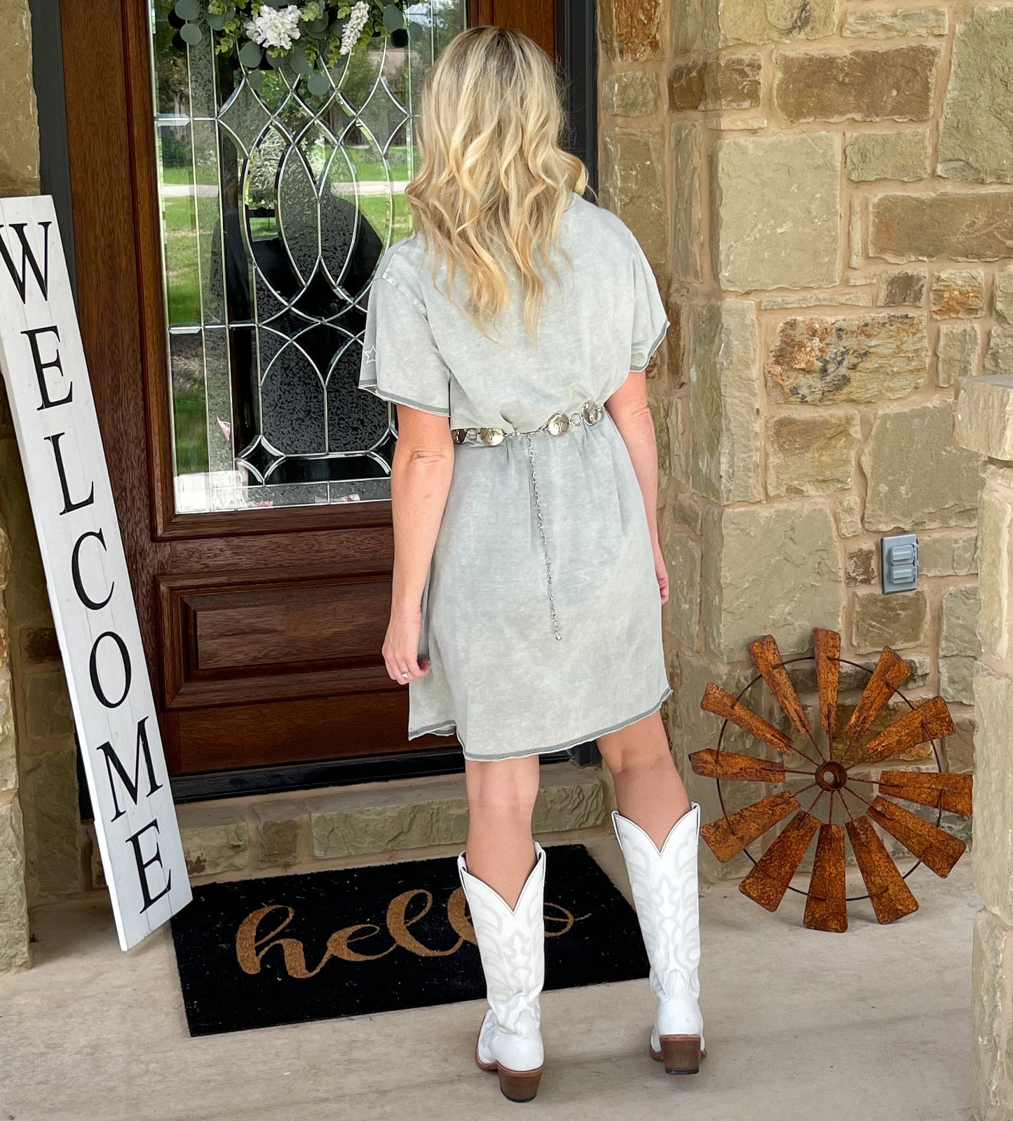 Silver Cowgirl T-Shirt Dress