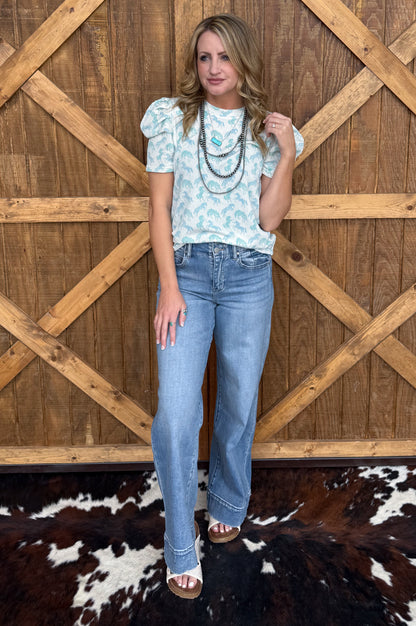 Blue Horses Top