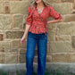 Classy Aztec Blouse *Rust