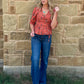 Classy Aztec Blouse *Rust