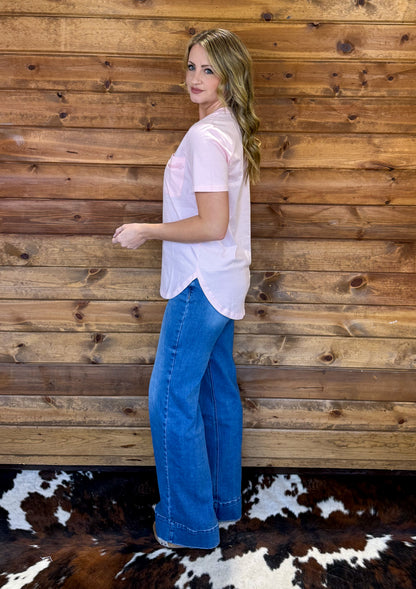 Handy as a Pocket Tee *Blush