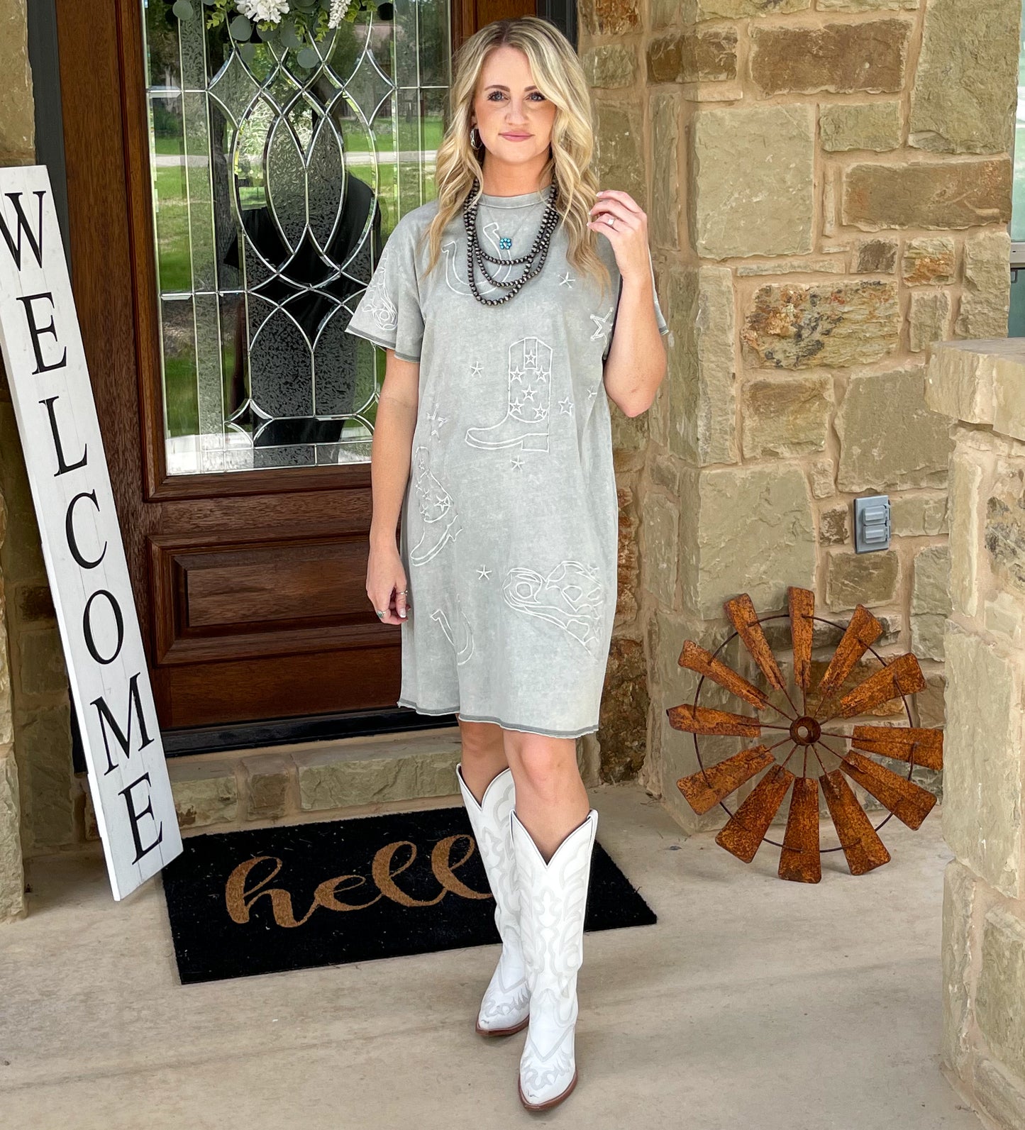 Silver Cowgirl T-Shirt Dress