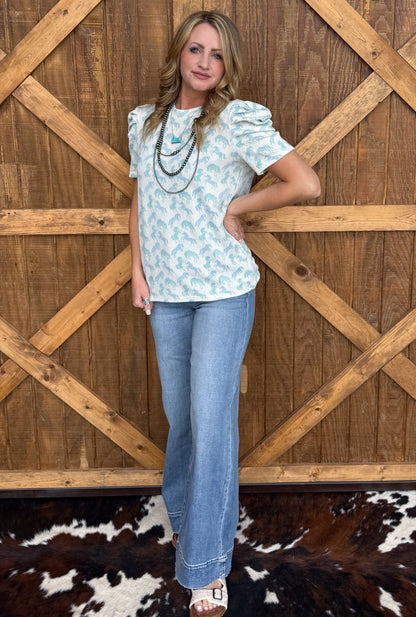 Blue Horses Top