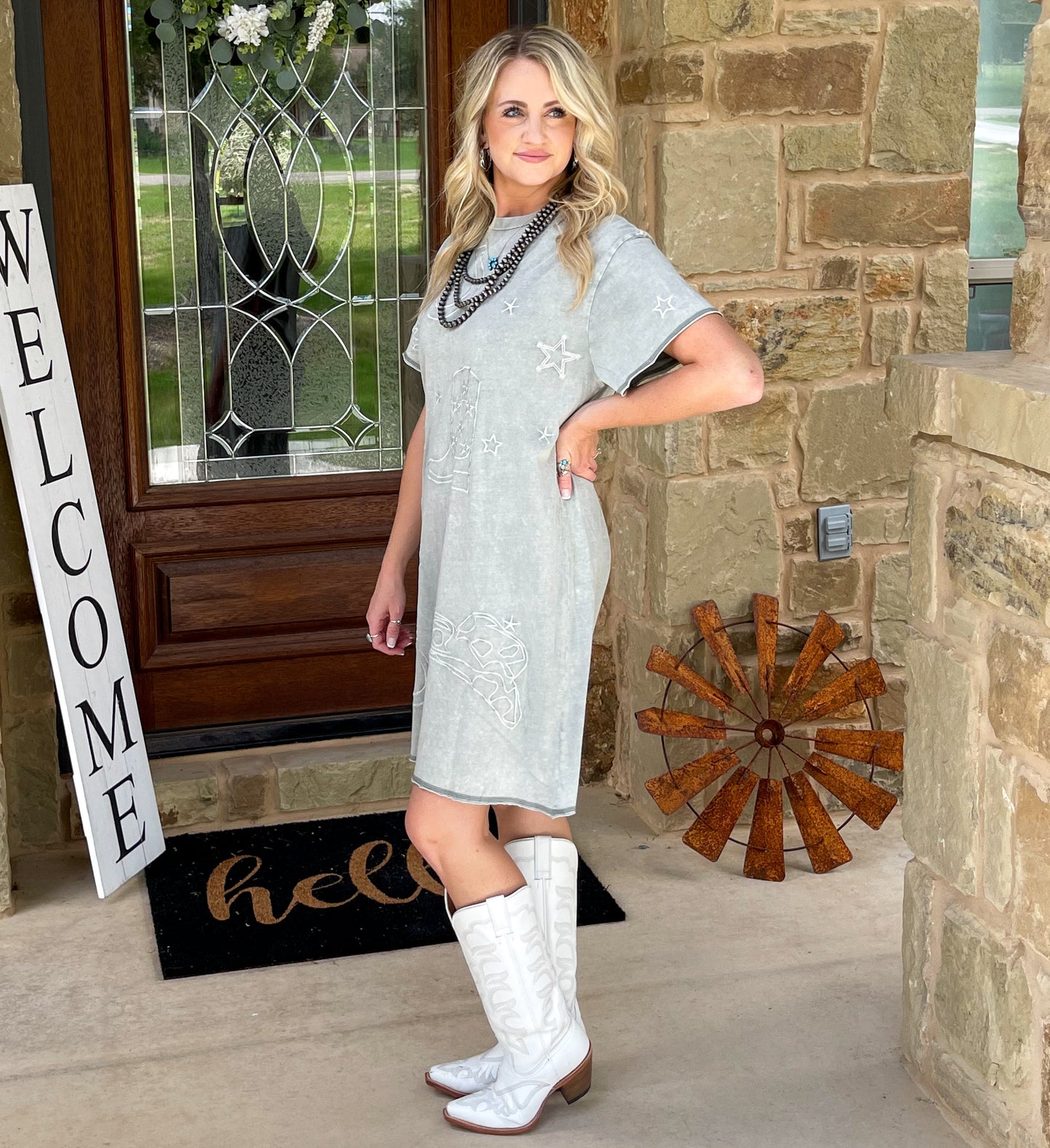 Silver Cowgirl T-Shirt Dress