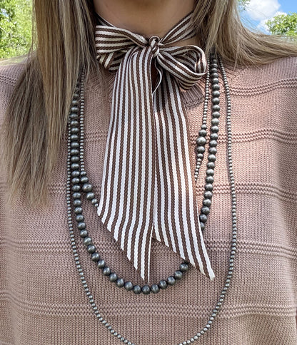 Brown Rope Silk Twilly