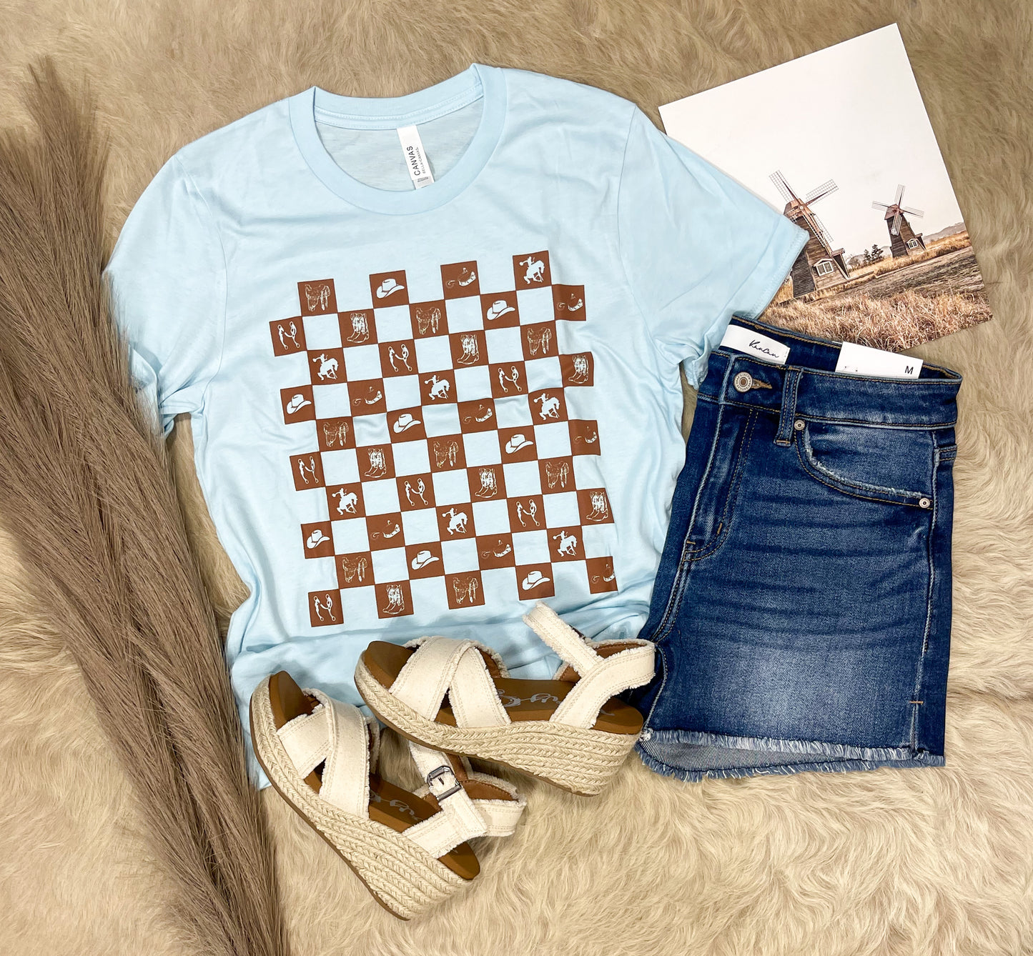 Checkered Rodeo Tee