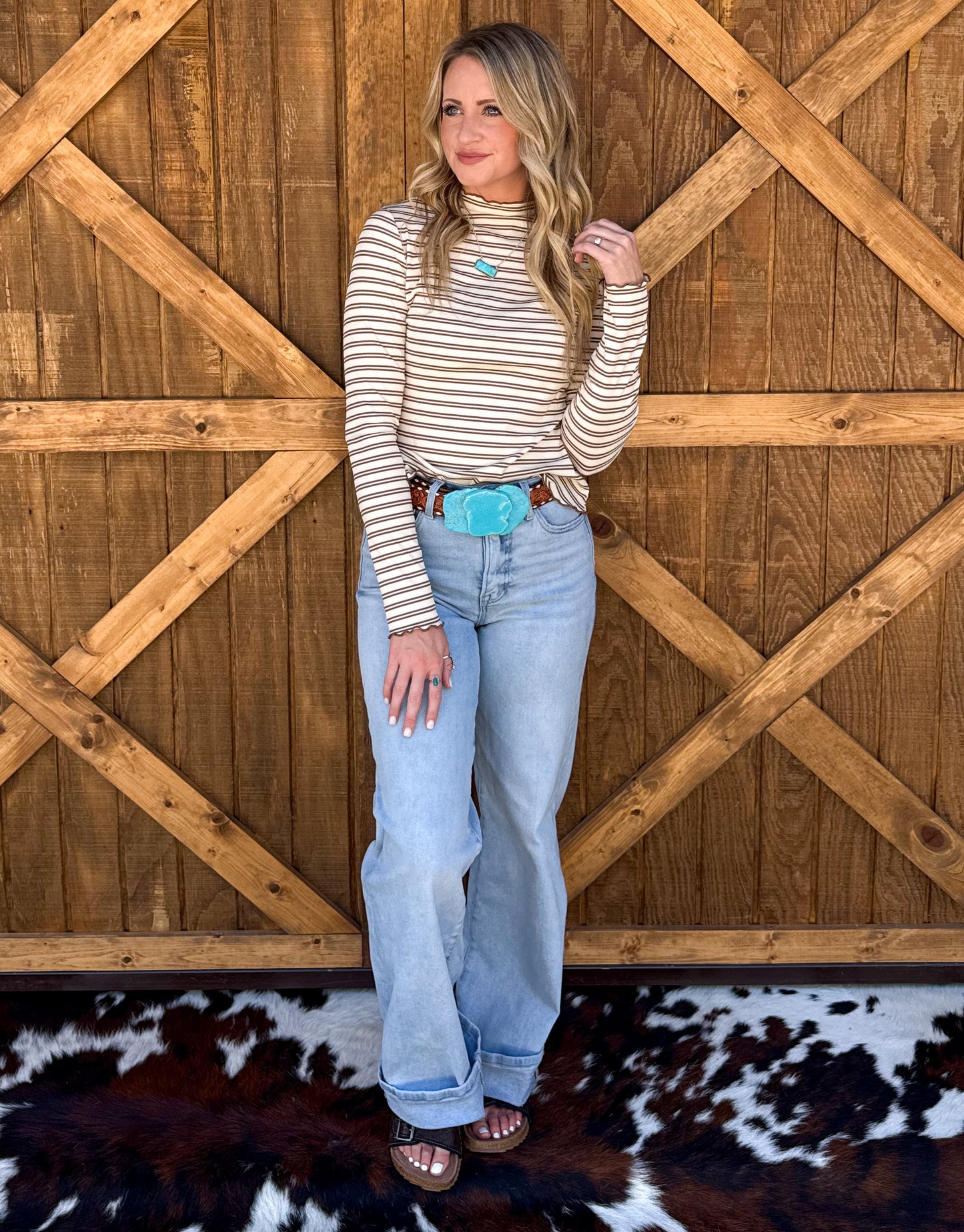 The Maggie Striped Top *Mocha