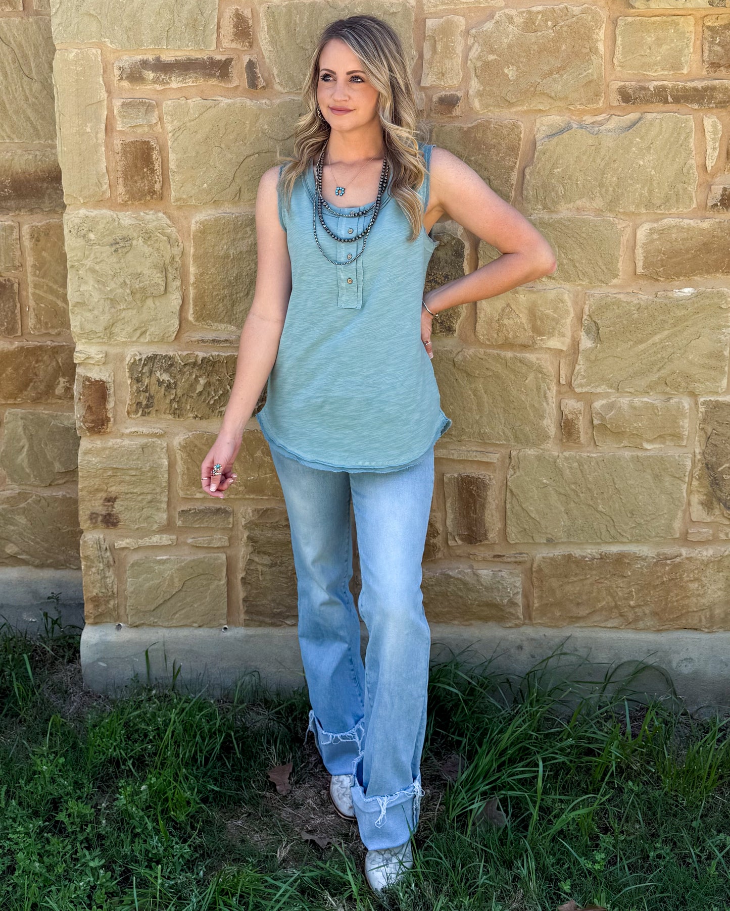Avery Comfy Tank *Sky Blue