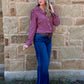 Cowgirl Pearl Snap Long Sleeve *Wine