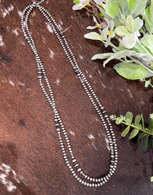 73” Faux Navajo Pearl Necklace