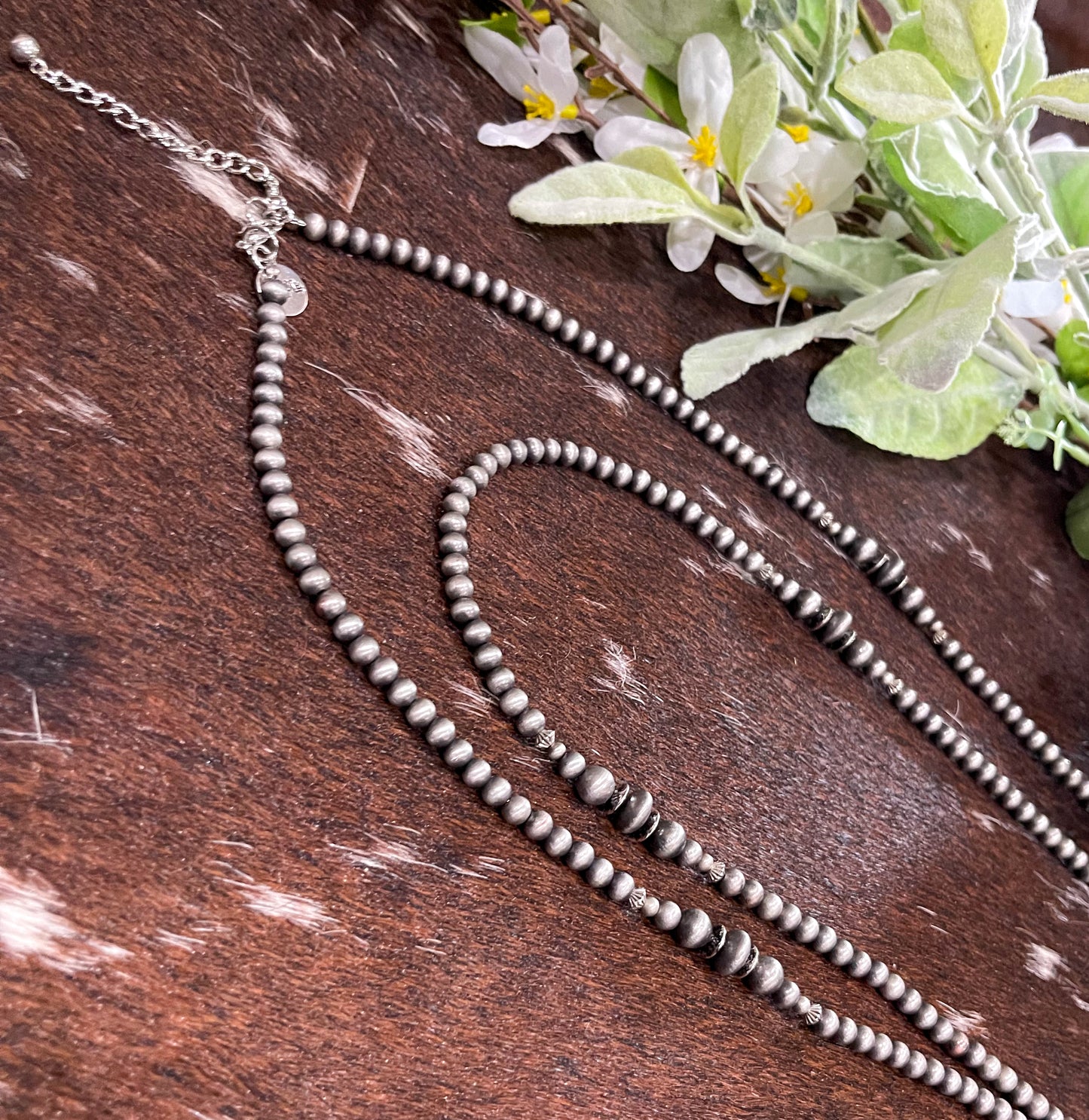 73” Faux Navajo Pearl Necklace