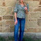 Classy Aztec Blouse *Olive