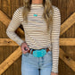 The Maggie Striped Top *Mocha