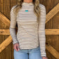 The Maggie Striped Top *Mocha