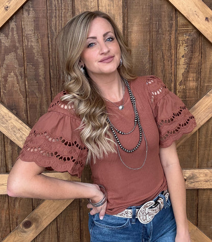 The Rita Blouse *Brown