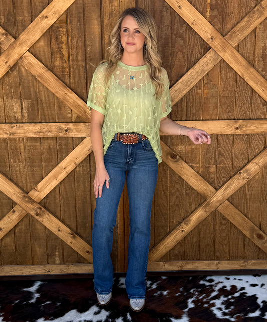 Cowtown Cutesy Mesh *Lime