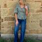 Classy Aztec Blouse *Olive
