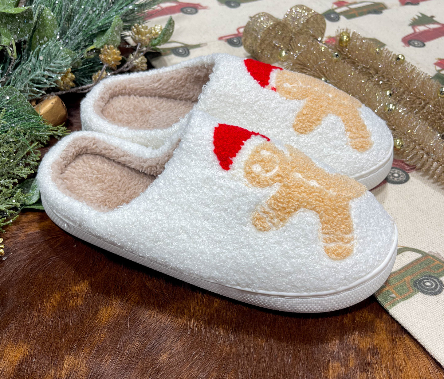 Gingerbread Man Slippers