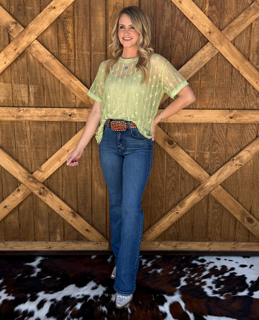 Cowtown Cutesy Mesh *Lime