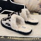 Cowhide Myra Slippers {Black & White}