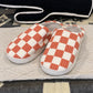 Checkered Slippers {Peach}