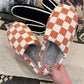 Checkered Slippers {Peach}