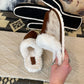 Cowhide Myra Slippers {Brown & White}