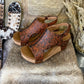 Isabella Tooled Very G Wedges - Rust