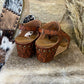 Isabella Tooled Very G Wedges - Rust