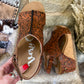 Isabella Tooled Very G Wedges - Rust