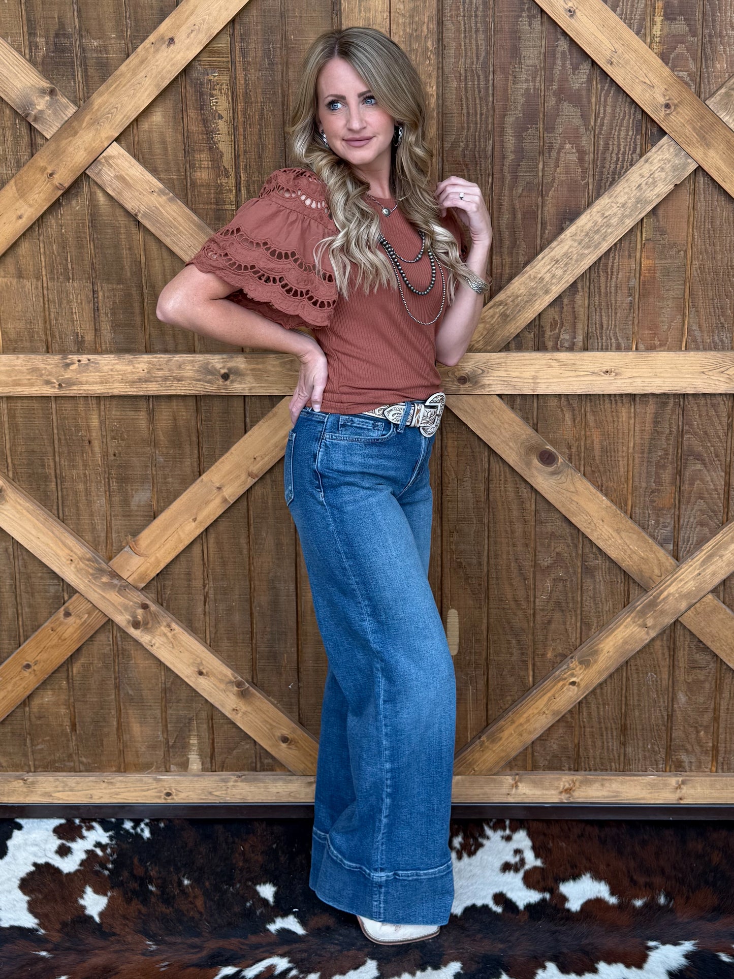 The Rita Blouse *Brown