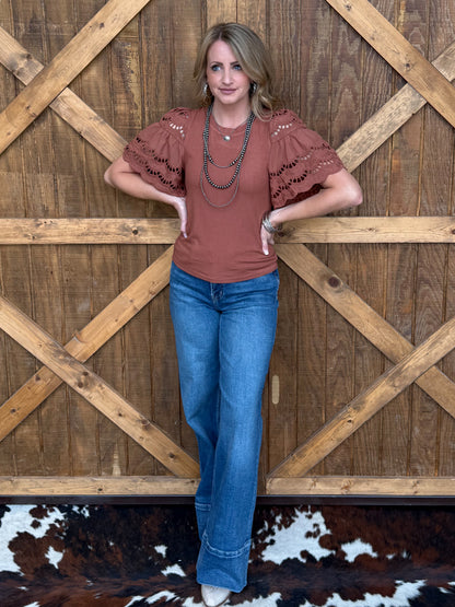 The Rita Blouse *Brown
