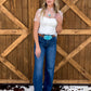 Floral Lace Mesh Top *White