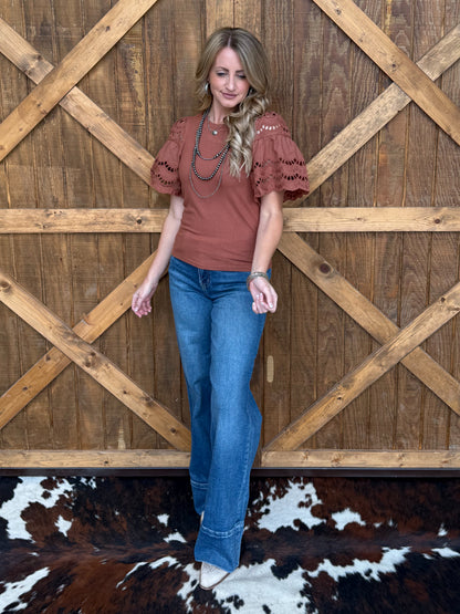The Rita Blouse *Brown