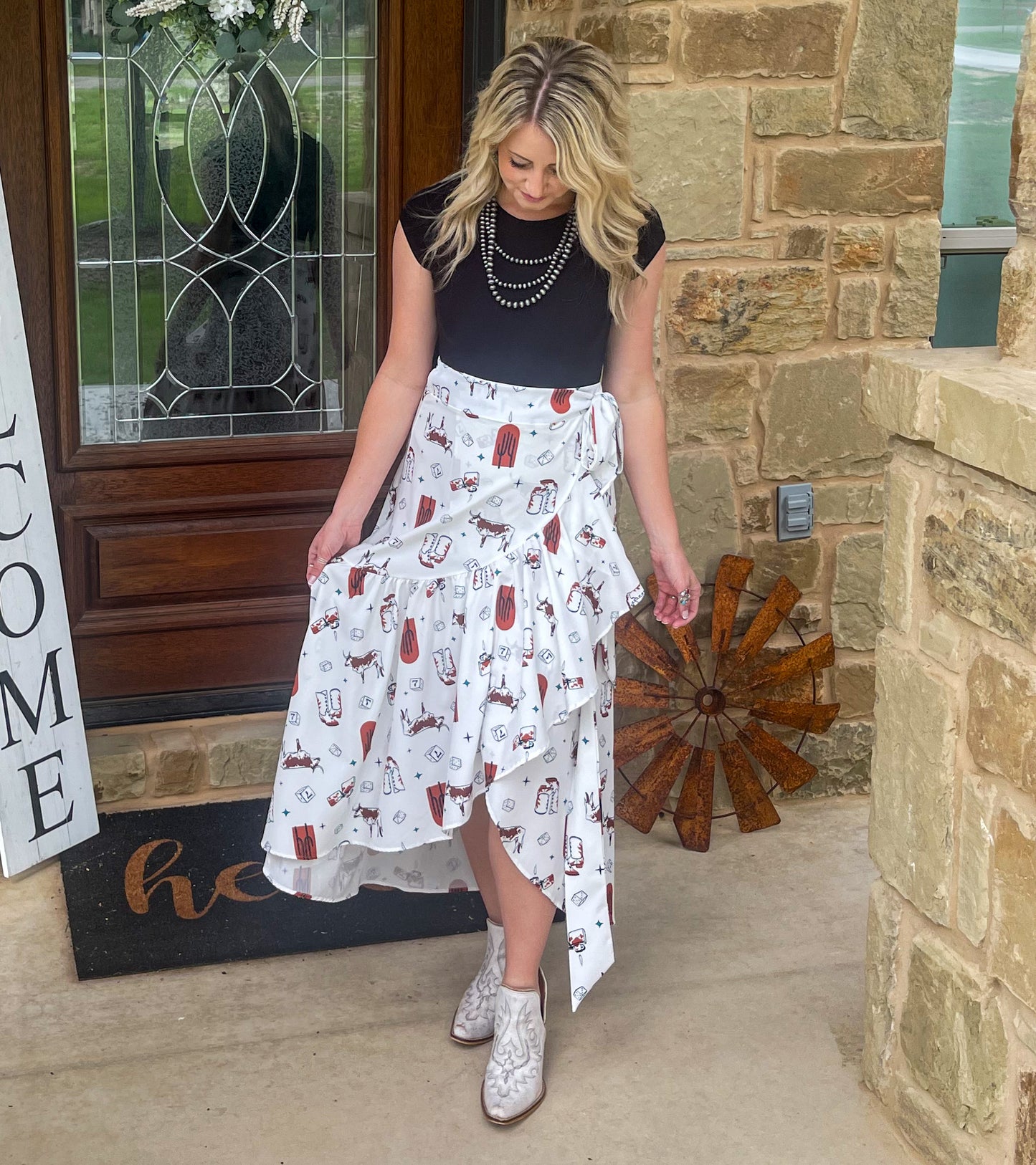 Vegas Cowboy Wrap Skirt