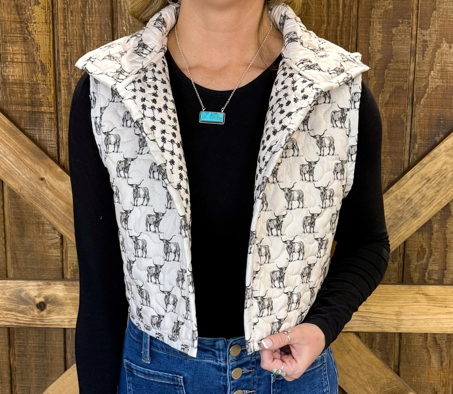 Longhorn Quilted Vest