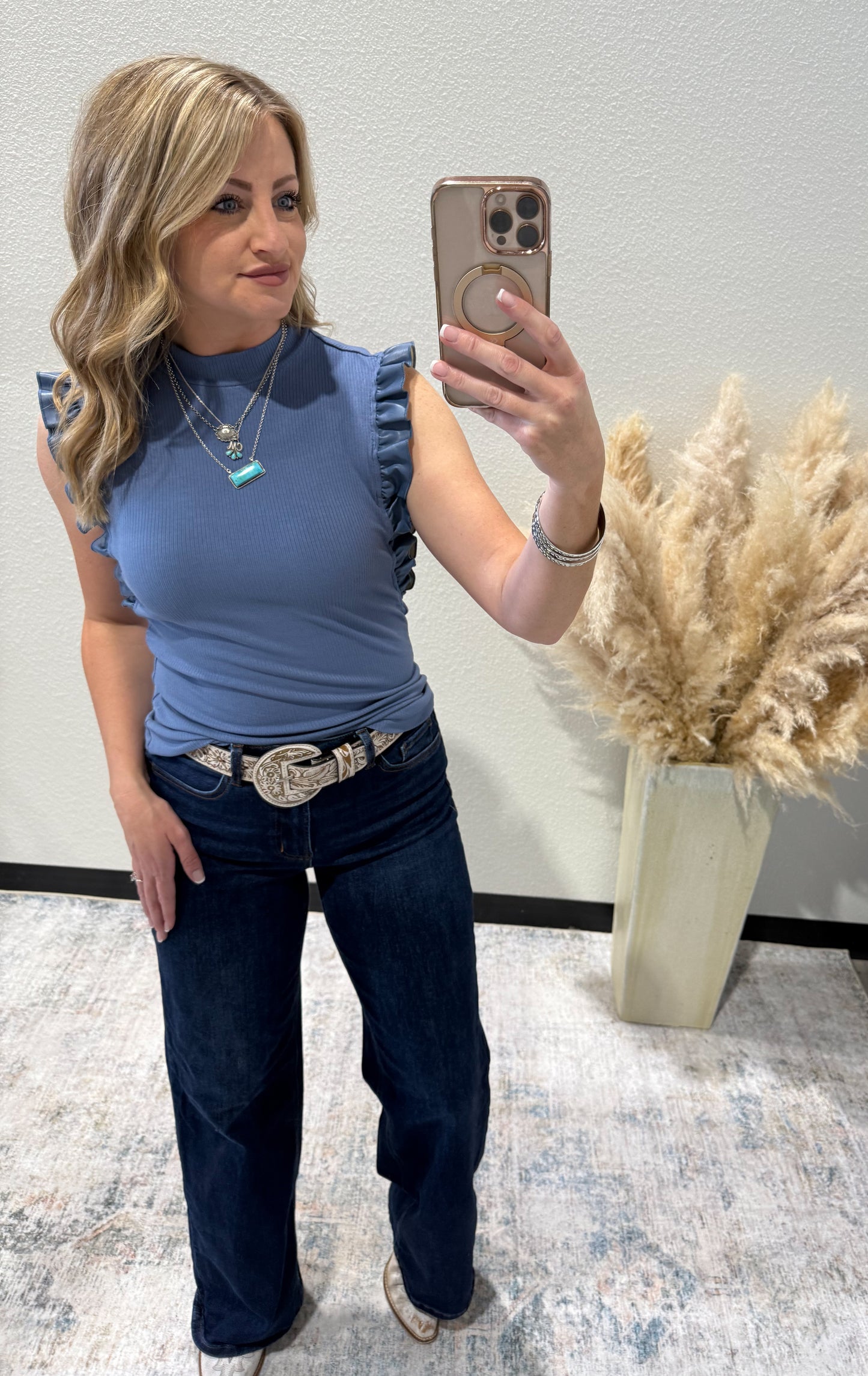 The Betty Top *Slate Blue