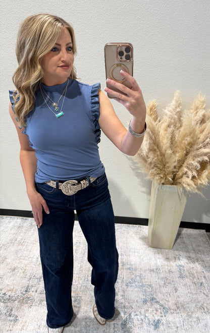 The Betty Top *Slate Blue
