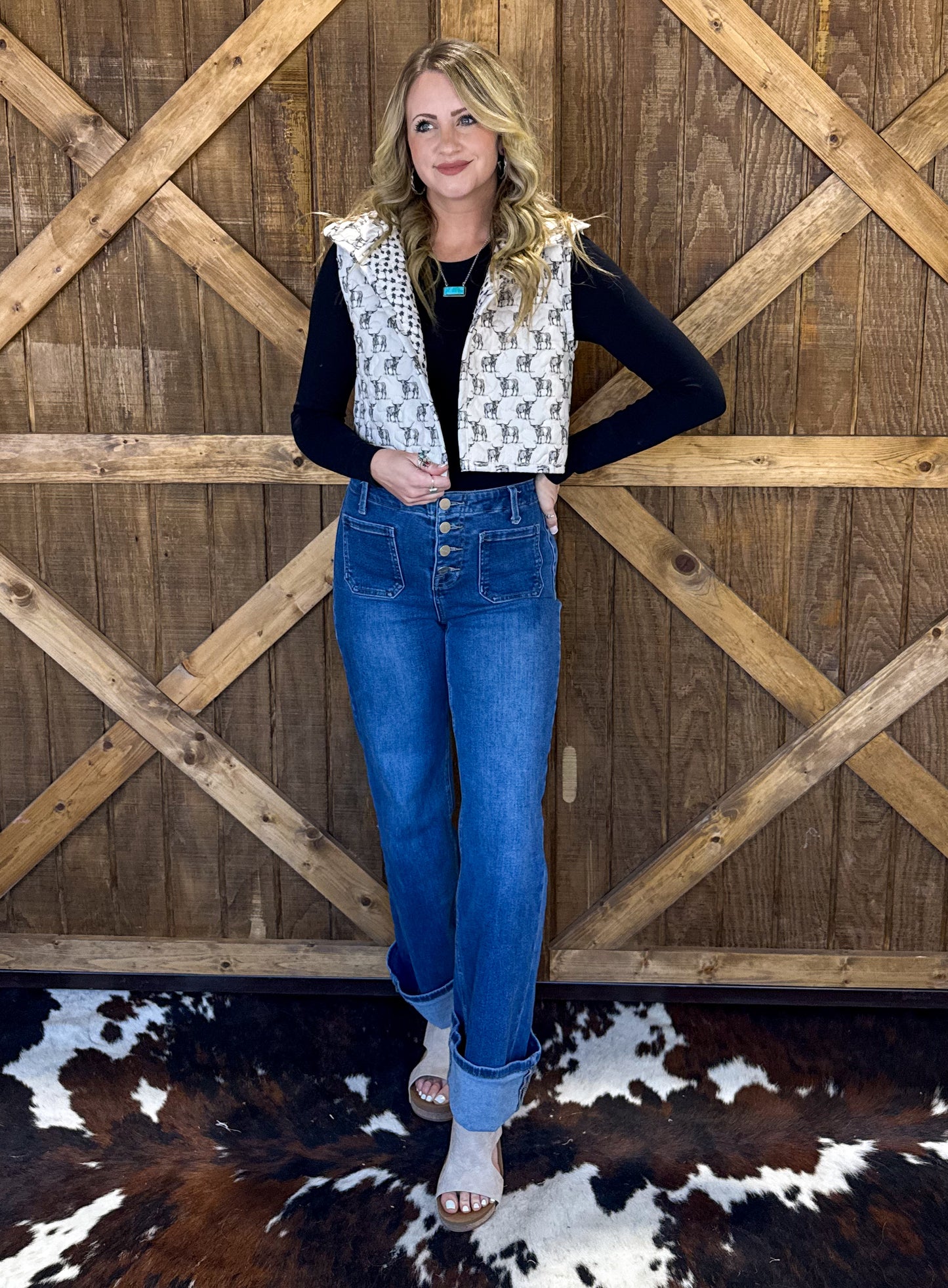 Longhorn Quilted Vest