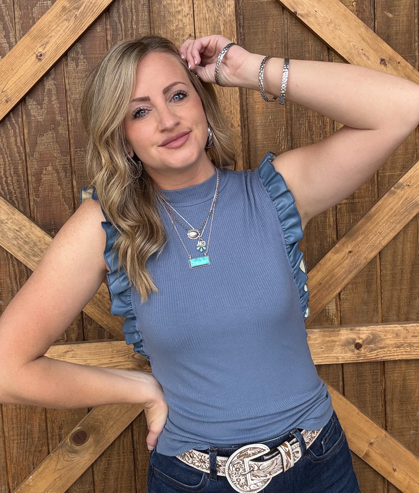 The Betty Top *Slate Blue